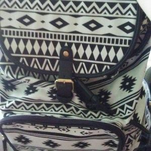Black and white backpack